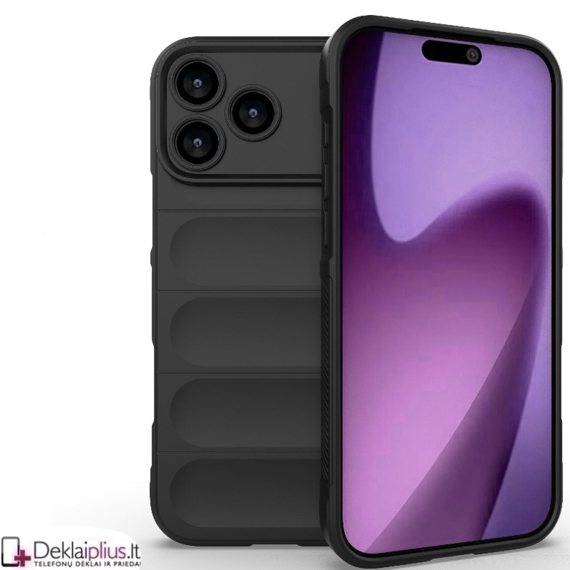 Magic Shield guminis dėklas su kameros apsauga - juodas (Apple Iphone 17 Pro Max/18 Pro Max) Magic Shield guminis dėklas su kameros apsauga - juodas (Apple Iphone 17 Pro Max/18 Pro Max)